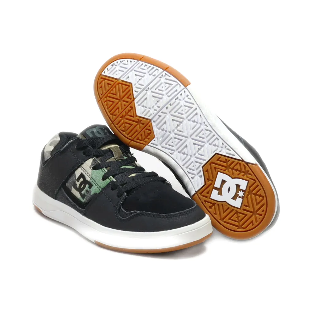 Dc Shoes Sneakers Leather Black Colour For Kids