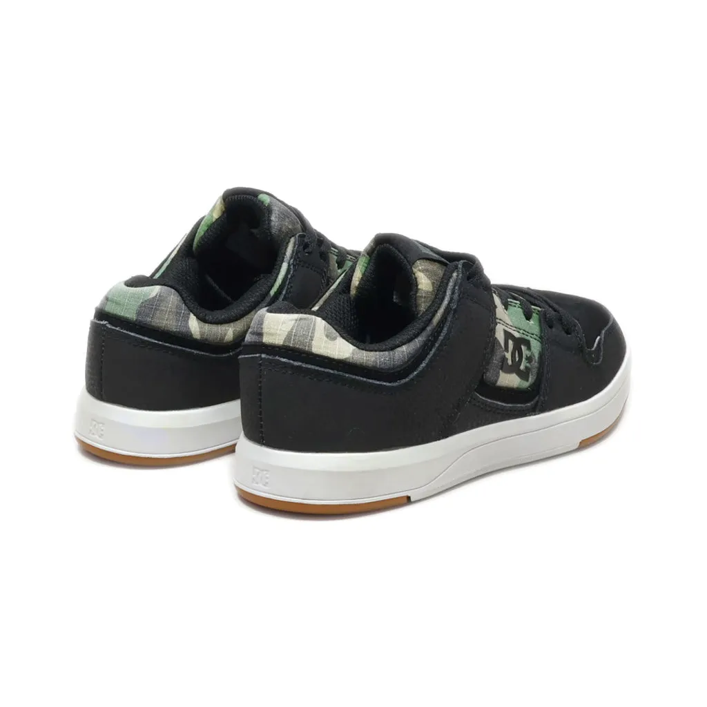 Dc Shoes Sneakers Leather Black Colour For Kids