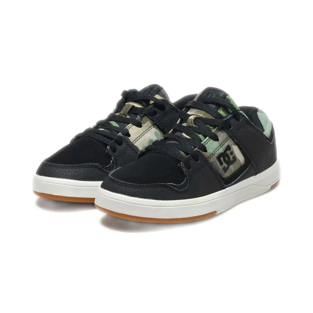 Dc Shoes Sneakers Leather Black Colour For Kids
