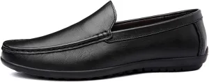 Dress Shoes for Men Men's Breathable Casual Leather Shoes Comfortable Flat Slip-On Footwear for Everyday Wear
