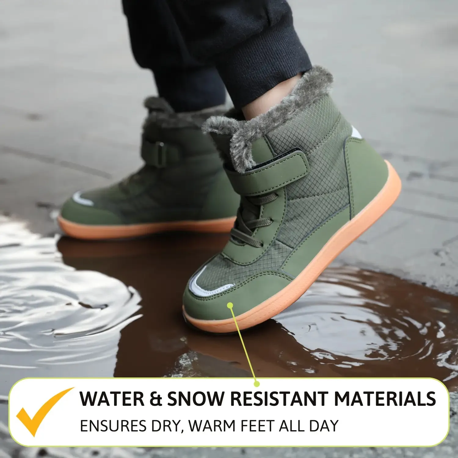 Frostline Kids - Warm & water-repellent kids barefoot shoes (3 - 15 Years) (BOGO)
