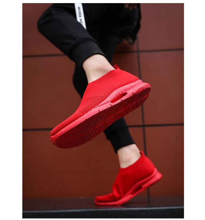 Hnzxzm 2022 New Fashion Men's Casual Shoes Summer Cool Super Light Mesh Sneakers Sport Shoes for Men Plug Size 46