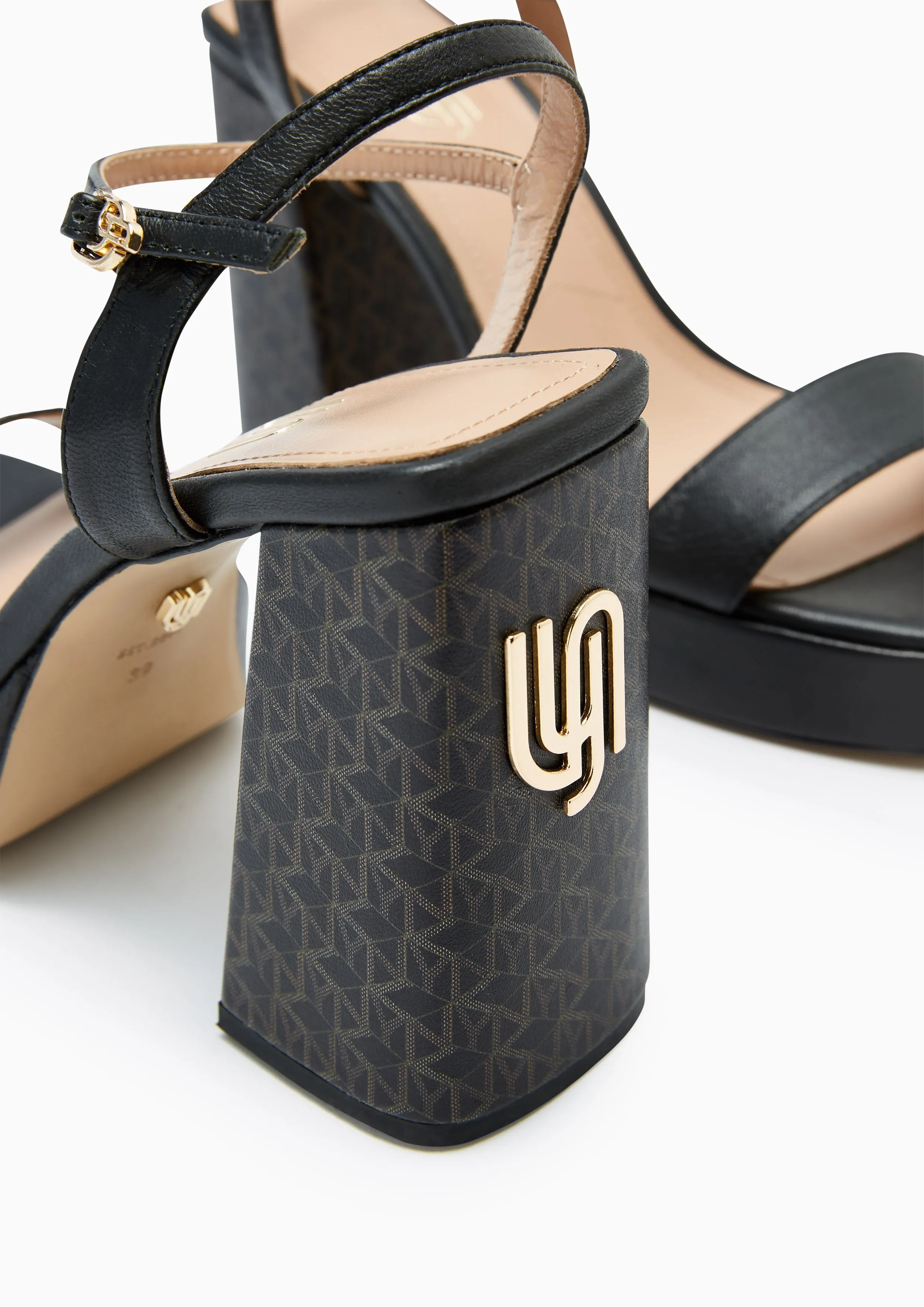 Leaf Infinite Platform Heels - Black