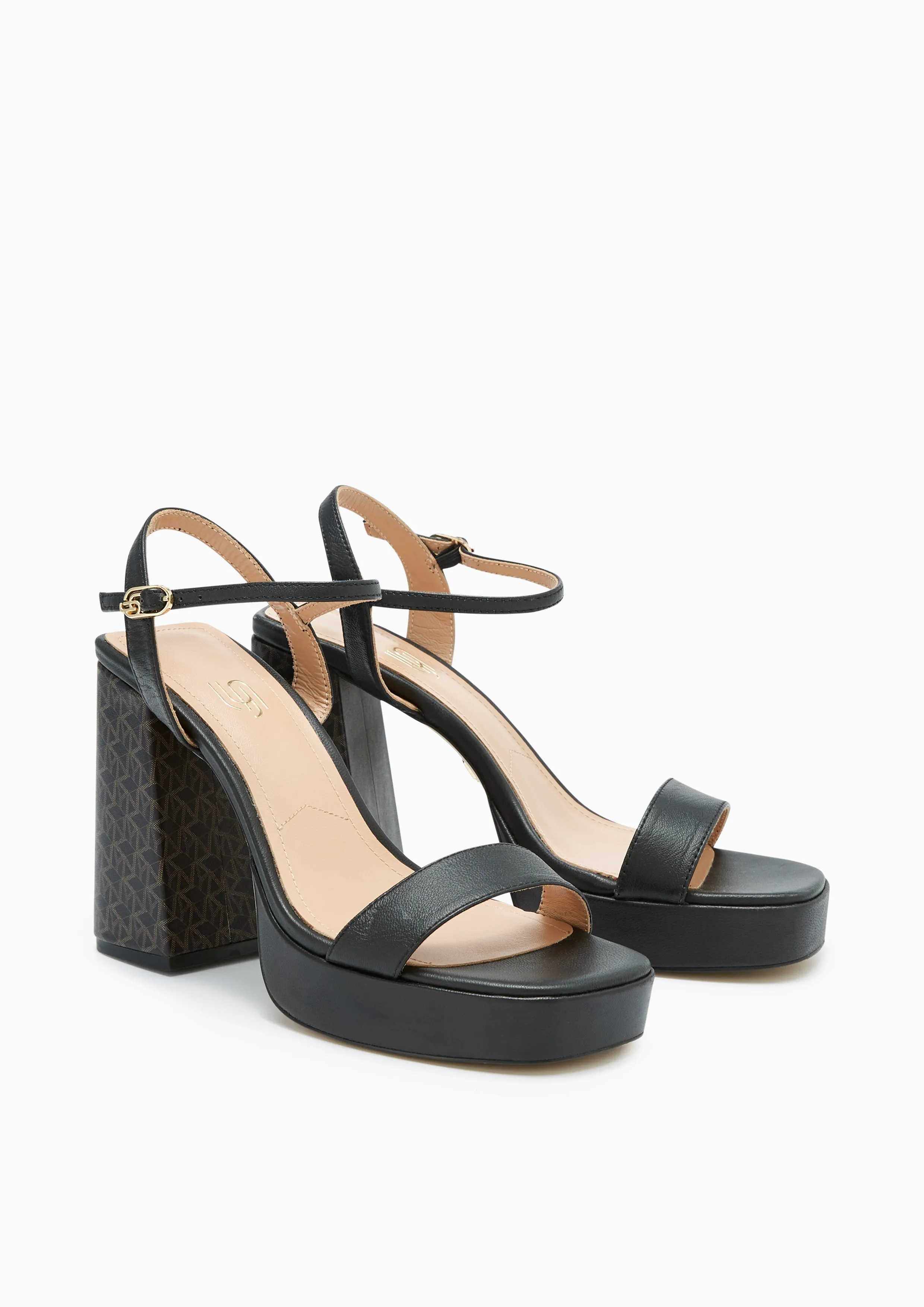 Leaf Infinite Platform Heels - Black