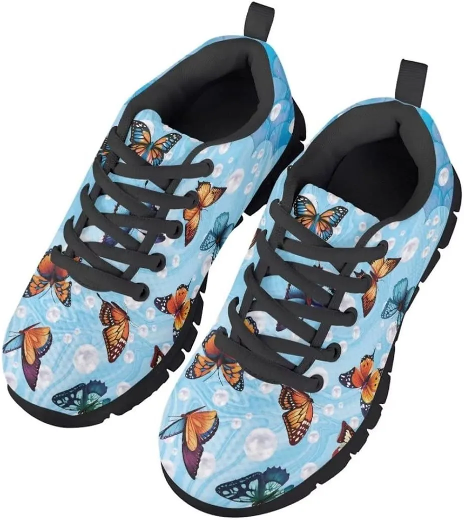 Pinupub 2023 Novelty Sports Shoes for Boys Girls Colorful Print Breathable Soft Lace-up Sneakers