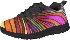 Pinupub 2023 Novelty Sports Shoes for Boys Girls Colorful Print Breathable Soft Lace-up Sneakers