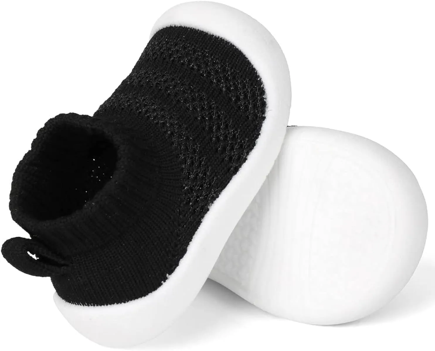 QIETION Baby First-Walking Shoes Trainers Toddler Infant Boys Girls Soft Sole Non Slip Cotton Canvas Mesh Breathable Lightweight TPR Material Slip-on Sneakers Outdoor