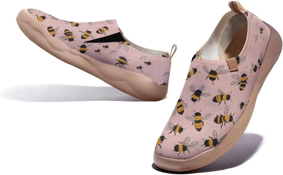 Women's Animal Illustrations Design Slip-On Textile Fabric Shoes Stylish Comfortable Casual Loafers Lightweight Everyday Travel Footwear
