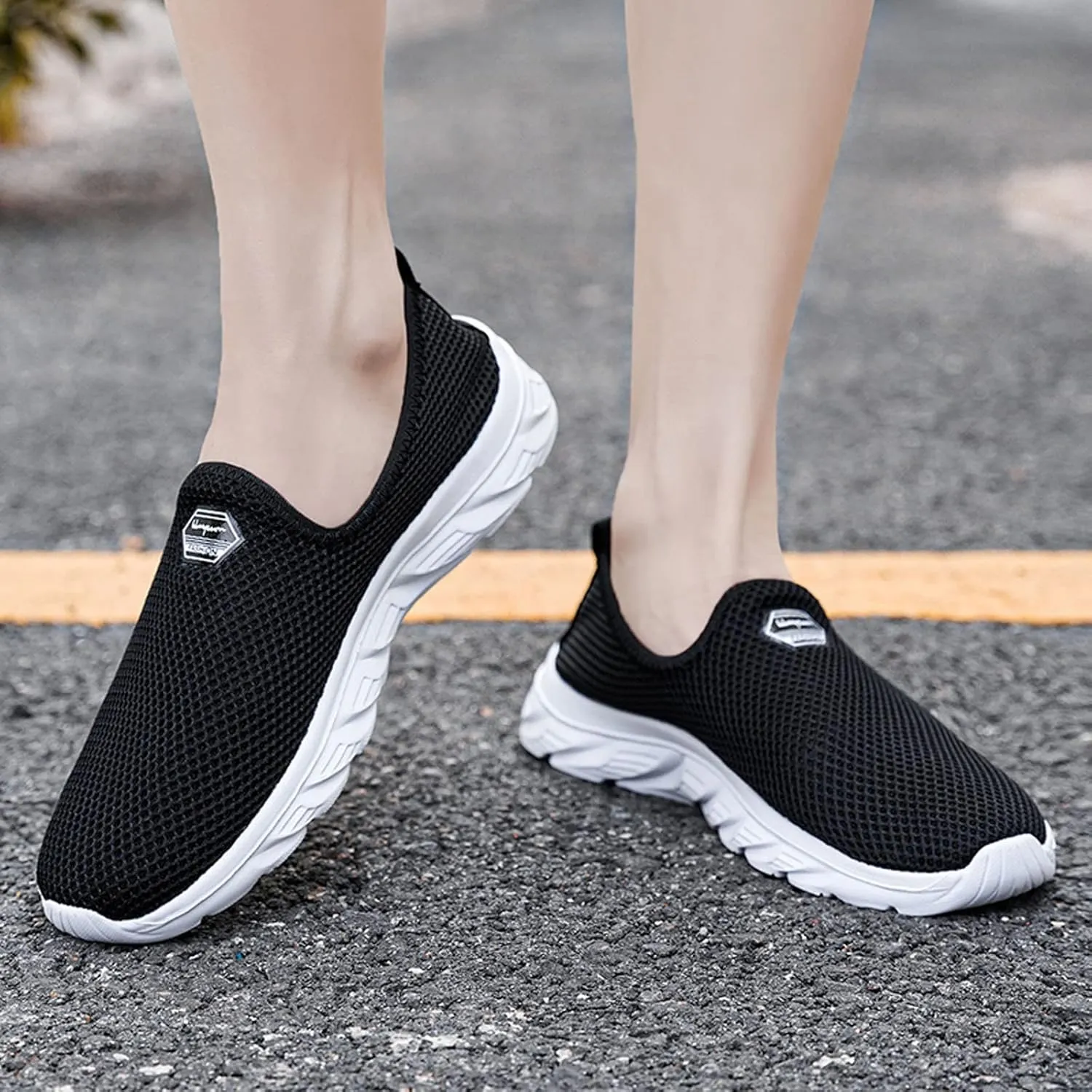 Women's Canvas Casual Shoes Dating Platform Slip-On High Top Sneakers Bling Tennis Shoes for Women Rhinestones Shoes Loafers Women Sneakers for Mens