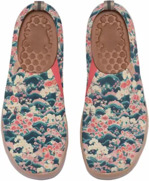 Women's Slip On Shoes Colorful Comfortable Lightweight Art Travel Sneakers Casual Floral Stylish Everyday Loafers