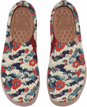 Women's Slip On Shoes Colorful Comfortable Lightweight Art Travel Sneakers Casual Floral Stylish Everyday Loafers