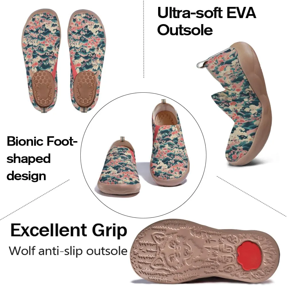 Women's Slip On Shoes Colorful Comfortable Lightweight Art Travel Sneakers Casual Floral Stylish Everyday Loafers