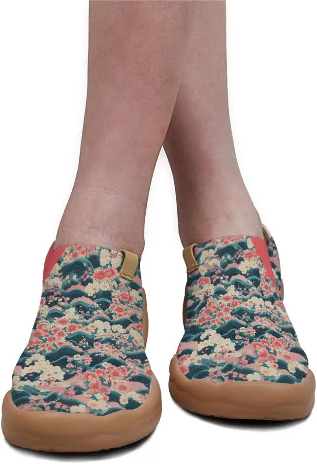 Women's Slip On Shoes Colorful Comfortable Lightweight Art Travel Sneakers Casual Floral Stylish Everyday Loafers