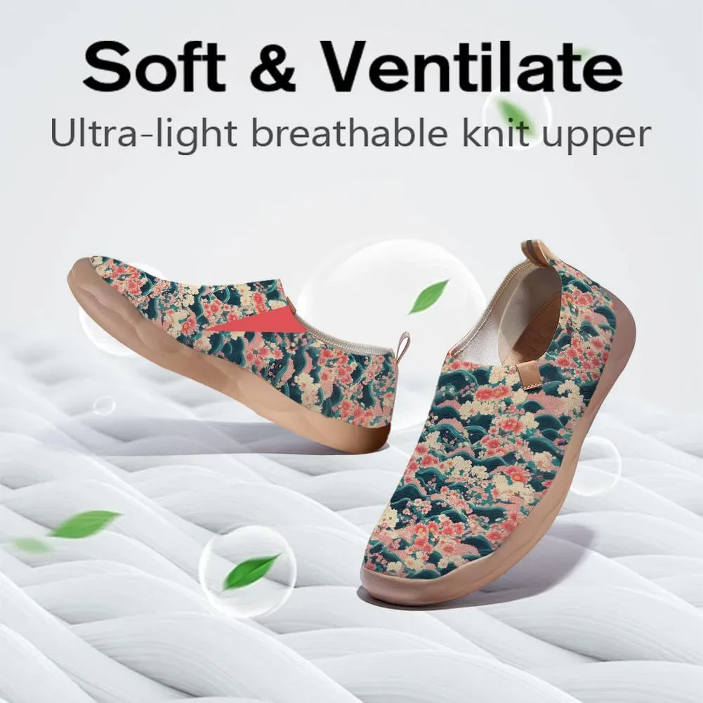 Women's Slip On Shoes Colorful Comfortable Lightweight Art Travel Sneakers Casual Floral Stylish Everyday Loafers